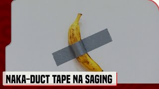 Ducttaped banana sold for more than 6 million at Sothebys fall art sales [upl. by Annua]