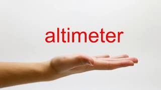 How to Pronounce altimeter  American English [upl. by Durrell]