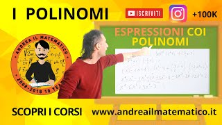 ESPRESSIONI CON I POLINOMI  POLINOMI  BASI MATEMATICHE [upl. by Nairot693]