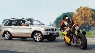 BeamNG Drive  Realistic Motorbike Crashes 4 [upl. by Dulcinea]