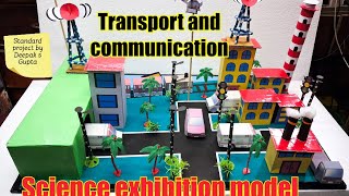 Transport and communication model project transportation transportandcommunication sciencefair [upl. by Aimo]