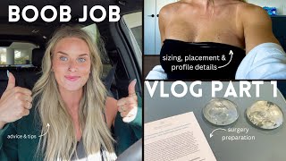 BOOB JOB VLOG PART 1  sizing amp surgery details preparation preop appointment tips amp advice [upl. by Lamraj513]