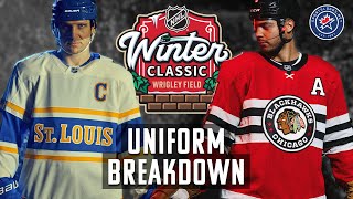 2025 NHL Winter Classic Uniform Breakdown Blackhawks vs Blues [upl. by Learsi906]