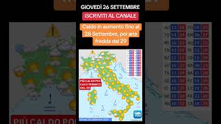 TEMPORALI FORTI SU ALPI ROVESCI SU LIGURIA SOLE E NUVOLE ALTROVE  26 Settembre 2024 meteo [upl. by Madalyn459]