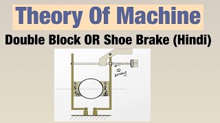 Double Block OR Shoe Brake Hindi  Theory Of Machine [upl. by Laspisa979]