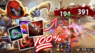 Smite 100 CRIT Bakasura Jungle Build 3 HITS PEOPLE [upl. by Oehsen]