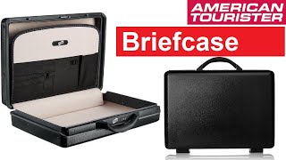 American Tourister Voyager Plus ABS Jet Black Briefcase  Briefcase Bag EVERY Successful Man NEEDS [upl. by Ellehsim]