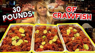 INSANE 30LBS OF CRAWFISH SEAFOOD BOIL CHALLENGE at The Juicy Seafood in Columbus GA RainaisCrazy [upl. by Pearla]