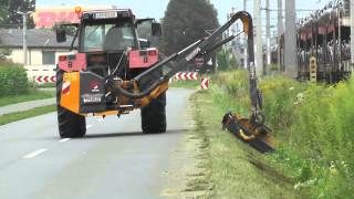 öbb bahnstrecke graz leibnitz bahntrasse aus mähen in kalsdorf mit traktor case ihc [upl. by Lebezej198]