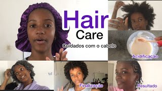 Hair care acidificação  finalização  tranças [upl. by Enenej]