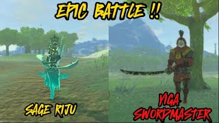 The Legend of Zelda  Yiga Blademaster VS Sage Riju [upl. by Atilahs]