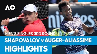 Denis Shapovalov vs Felix AugerAliassime Match Highlights 3R  Australian Open 2021 [upl. by Lexa]