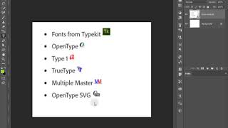 Adobe Photoshop CC  Ֆոնտերի Վահանակ Fonts Panel in Armenian [upl. by Constantino514]