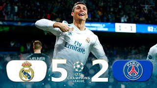 Real Madrid vs PSG 52 agg UCL 20172018  Round of 16  12 Leg  All Goals amp Highlights [upl. by Dnana]