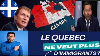 FIN DE L’IMMIGRATION AU QUÉBEC🇨🇦 DES MESURES POUR RÉDUIRE LE SEUIL D’IMMIGRATION [upl. by Ardnajela]