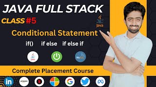 java conditional statement ifelse tutorial l Java Full Stack Development Course in Hindi lecture 5 [upl. by Atreb432]