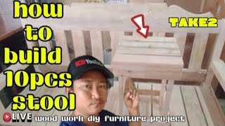 Assemble stool take2wood work diy furniture project [upl. by Fendig873]