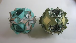 TUTORIAL  Simple amp Charming 6unit Kusudama Ball Variation 2 [upl. by Drwde]