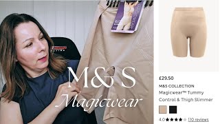 Marks amp Spencer Magicwear tummy control amp thigh slimmer review amp tryon [upl. by Enihsnus]