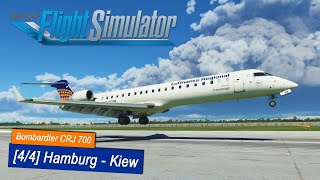 Microsoft Flight Simulator 2020 62  Hamburg  Kiew  Landung in UKBB  Aerosoft CRJ 700 Tutorial [upl. by Eidda]