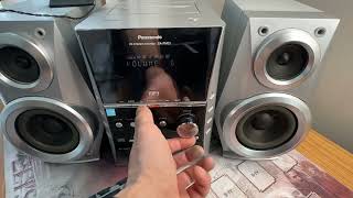 Quick demo Panasonic SAPM31  5CD Changer Stereo System Cassette Player CD player does Not Work [upl. by Sukhum]