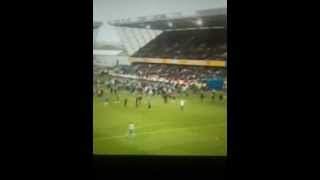 Millwall Vs blackpool pitch invasion [upl. by Pauwles780]