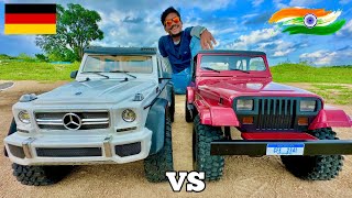 RC Mahindra Thar Vs Mercedes G Wagon Traxxas Unboxing amp Fight  Chatpat toy tv [upl. by Nagear]