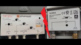 Test amplifiers Terra AB011L vs Johansson 7412 with serbian DVBT2 signal [upl. by Eiblehs246]