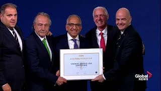 Canada US and Mexico bid selected as 2026 FIFA World Cup host [upl. by Darcee]