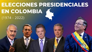 Las Elecciones Presidenciales en Colombia 1974  2022 [upl. by Lieno]