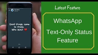 WhatsApp TextOnly Status Feature  How To Use [upl. by Acirat]