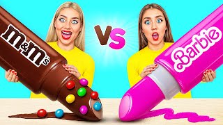 Chocolate Edible Makeup Challenge  Edible Battle by Choco DO [upl. by Aliban]