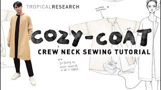 OVERSIZED wool coat  step by step sewing tutorial [upl. by Court519]