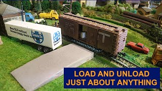 Useful and Easy To Build Model Railroad Project  Team Track and Concrete Ramp  modelrailroad [upl. by Paris]