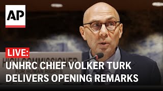 LIVE UNHRC Chief Volker Turk delivers opening remarks at summer session [upl. by Lydell]