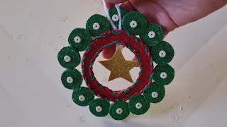 Enfeites para Árvore de Natal em EVAChristmas DecorChristmas Ornaments Tutorial [upl. by Tereve]