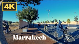 4K Walking from Marrakech Medina to Airport 🇲🇦 [upl. by Samuella166]