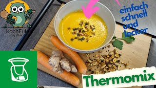 Karotten Ingwer Suppe mit Cashew Topping  Cookidoo GuidedCooking Thermomix® ♥️ 𝑲𝒐𝒄𝒉𝑬𝒖𝒍𝒆 [upl. by Tterb]