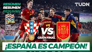 Highlights  Croatia vs Spain  UEFA Nations League  Final  TUDN [upl. by Ulphia339]