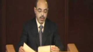 Ethiopian Prime Minister Meles Zenawi gives frank speech on Green Economy Speech [upl. by Arelc836]