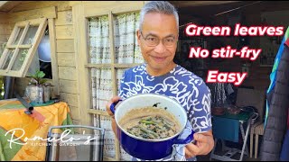 Laing Fresh Taro Stalks and Leaves Stewed in Coconut Milk [upl. by Hartzel295]