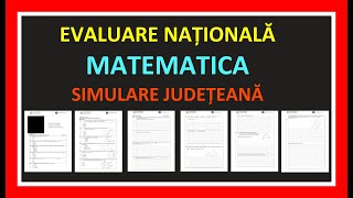 EVALUARE NATIONALA 2023 MATEMATICA SIMULARE MODEL REZOLVARE EXAMEN CLASA 8 SUBIECTE EVALUARE 2023 [upl. by Anade321]