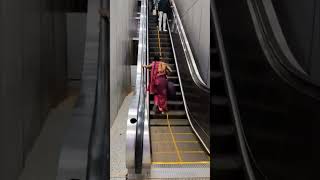 Old women escalator pavangal 🤣 unexpected fun mall sideeffects oldman escalator anguvaanakonilu [upl. by O'Donnell]