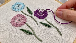 Effortless Needle Work Easy and Beautiful Flower Embroidery Designs for Beginners Basic Stitches [upl. by Erfert]