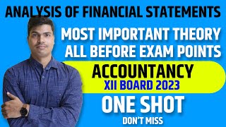 Analysis of financial statements Theory  Important for class 12 Accounts Board exam 2023  Must DO [upl. by Des336]