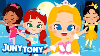 Princesas Bailarinas  Ballet  Princesas  Canciones Infantiles  JunyTony en español [upl. by Eniger248]