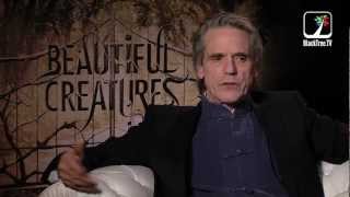 Jeremy Irons talks Beautiful Creatures and the orgin of quotLovequot [upl. by Pond]