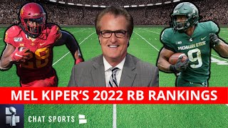 Mel Kiper’s Top 10 RB Prospects For 2022 NFL Draft Ft Breece Hall amp Kenneth Walker  Draft Rankings [upl. by Dnalon]