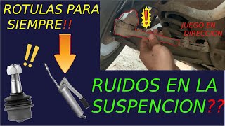 COMO ENGRASAR ROTULAS  RUIDOS EN LA SUSPENSION DELANTERA  CHEVROLET S10 ALEX GARAGE ROTULA DAÑADA [upl. by Rodama578]