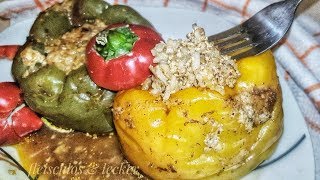 Gefüllte Paprika mit ReisVegetarischStuffed Peppers with RiceVegetarian [upl. by Godard]